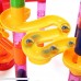 W-family Marble Run Toy 3D Railway Maze Game Toys Translucent Marbulous 105 Pieces 30 Glass Marbles Starter Construction Child Building Blocks Set Toy for Kids B077L1W5LM